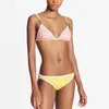 مصمم الكلاسيكيات الجديد L Brand Bikini Women Blue Pink White Lace Up Bikinis اثنين