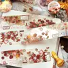 Gift Wrap 1Roll PET Tape Fresh Romantic Retro Flower Tent Decoration Scrapbooking Material Tapes 4 Models 45mmx3m