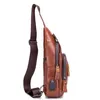 100% cowhide lederen casual mode crossbody borsttas lederen zak usb lading reisschouder daypack man 240402