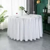 Tischtuch rund Polyester Tischdecke überziehen Hochzeitsdekoration Cover für Geburtstagsfestival Party Bankettversorgung