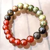 Länkarmband MG2104 8 mm Ukit Jasper Carnelian Bronzite Pärlade armband Kvinnor Mens Vintage Design Energy Protection Wrist Mala