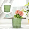 Vases Arrangement de fleurs Pots de godet Vase Plastique Plastique Conteneur de cylindre Floral Grand Round Office Decor