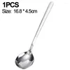 Spoons Korean Stainless Steel Thickening Spoon Long Handle Pot Soup Coffee Ice Cream Dessert Scoops Home Kitchen Tableware