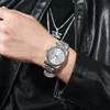 Luxe mannen kijken automatische mechanische beweging Casual horloges roestvrijstalen riem 41 mm wijzerplaat waterdichte polshorloge verjaardag cadeau Montres de luxe