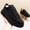 Casual Shoes Mens British Retro Gold Rhinestone Platform Flats Designer Rock Prom Sports Sneakers Loafers Zapatillas Hombre