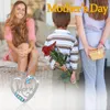 Chains Collier en cristal en forme de coeur bijoux bijoux pour la fête des mères pour maman Femme 2024 Gifts Saint-Valentin