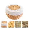 Dinnerware Sets Storage Basket Decorative Table Top Tray Delicate Wicker Woven Craft Weave