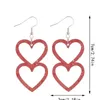 Kolczyki Dangle Red Heart for Women Hipo-Alergomic kształt ozdoby ucha Bankieta Uszy podróżne wystrój