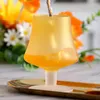 Wine Glasses 2pc Cocktail Glass Orange European Goblet Medieval Frosted Manual Vintage Sunset Cup Creative
