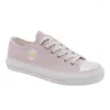 Scarpe per il fitness 2024 tela da donna Daisy Spring Autumn Fashion Trends Skateboard All-Match Classic Black Sneakers Florale rosa