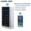 Lecteurs Clavier RFID filaire étanche avec module de récepteur Wiegand Slave Carte Slave Reader EM / M1 433MHz Batterie intégrée + sonnette