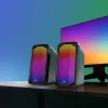 Högtalare Q5 Datorhögtalare PC Desktop Laptop Högtalare RGB Ljus USB -driven volymkontroll för PC/Laptops/Desktops/Game Machine