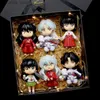 Figure giocattoli d'azione New Inuyasha Anime Figure Higurashi Kagome Miroku Sesshoumaru Action Figure Q Toys PVC Modello Dolli per bambola per bambini L240402