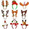 Christmas Headband Santa Tree Elk Antlers Hairhoop Kid volwassenen Hoofdkleding Rendier ornamenten Xmas Decoration Party Supplies Cosplay