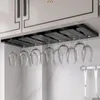 Kitchen Storage Under Cabinet Wine Glass Rack Holder Multi-function Stemware Cup Hanging Home Organizer