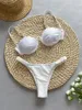 Swimwwear pour femmes Sexy Push Up Bikinis 2024 Solide sous-marine Micro-Thong Swimsuit High Cut Bathing Fssuid Bikini White Bikini