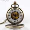 Pocket Watches Fashion Jewelry The Hunger Game Retro Necklace Pocket Nya Ryssland Hunger Games Pocket Bronze Vintage Cool Bird Clock L240402