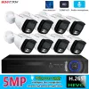 System POE IP Camera Kit AI Smart Security System 5MP 8CH Video Recorder NVR Support Up To 8MP 4K Audio Waterproof Video Surveillance