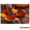 Bakning formar 12st/set Sile Cake mögel rund formad muffin cupcake mögel kök kök matlagning baksida maker diy dekoreringsverktyg w107 dr dhnrs