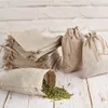 Geschenkwikkeling 5/10 -stks jute tassen met trekkoord jute linnen zakken opbergzak voor bruiloft gunsten feestjuwelen zakjes