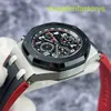 Perfect AP Wristwatch Royal Oak Offshore Series 26470SO Vampire Ceramic Ring Precision Steel Chronograph Watch Mens Automatic Machinery 42mm