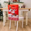 Coperture per sedie per sedile natalizie festive stivali squisiti decorazioni non fading resistenti all'usura per sedie per la cena