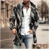 Men'S Trench Coats Mens Fashion Men Casual Long Top Thick Wool Warm Coat Lapel Spring Autumn Overcoat Plus Size Drop Delivery Apparel Dhnd6