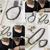 Chokers Choker Black Half Pearl Chain Collier Fomen Femmes Teen Girls Clavicule Goth Punk Hip-Hop Bijoux 2023 Drop Livrot Colliers PE DHP5V