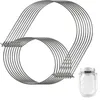 Depolama Şişeleri 8 PCS Metal Giysiler Raflı Kulplar Konserve Kavanoz Geniş Ağız Askıları Cam Tel Mason