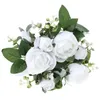 Candlers Rings Piliers Bougies Artificial Leaf Flower Flearpieces Tables Tables Wath the Wreats Rose Wedding Decorations Cérémonie