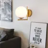 Wandlampe sphärische kurze Leuchten Einfaches nordisches Engineering Gold Schwarz für Schlafzimmerstudienbett