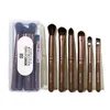 Brosses de maquillage 6PCS / Set Soft Hair Mini Set Ombre à paupières Brosse Eye-liner à sourcils du kit cosmétique moelleux