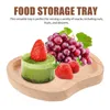 Tallrikar bricka trä träfrukter tallrik modellering kök bordsartiklar som serverar multi-use mellanmål multivt