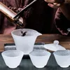 Tearware Defina o conjunto de chá de estilo japonês Conjunto de chá doméstico resistente ao calor Capa de vidro tuas