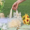 Storage Bags Transparent Pvc Gift Tote Packaging Bag Clear Daisy Flowers Plastic Handbag Waterproof Wedding Party Supplies