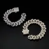 AAA Gems 18 мм браслет Miami Cuban Link 925 Серебряное серебро ювелирные изделия VVS Bracelet Moissanite Diamond