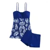 여자 수영복 2 피스 비키니 세트 여름 비치웨어 세련된 수영복 조절 식 스트랩 메쉬 헴 밴두 해변