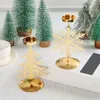 Kerzenhalterhalter für Home Snowflake Candlestick Elegante Metallbasis Romantisches Weihnachtsessen oder Bürogeschenk