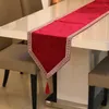 Tissu de fond haut de gamme chinois European Velvet Table Runner Simple Couleur solide Mariage de mariage Party Decoration 240325