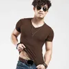 Men's T-Shirts 2024 Tops Tees Men T Shirt O neck and V Neck Short Sleeve Tees Mens Fashion Fitness Hot T-shirt For Male Clothing Plue Size 2445