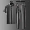 Men's Tracksuits 2 PCs/Definir Mens Desenhos curtos Sleeve Sleeves Casual Casual Longo Summer Legal Men Tops Top Set Set Track Suit