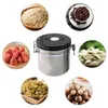 Storage Bottles Time Compass Coffee Container Sealed Canister Stainless Steel Airtight Kitchen For Grounds