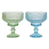 Verres à vin 300-350 ml Patché à papillon sculpté Cocktail gobelet Pudding Dessert Milkshake Ice Cream Casse Vintage Drinkware Table Table Bowl