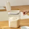 Bottiglie di stoccaggio cucina contenitore di riso trasparente sigillatura automatica per cibi a prova di cereali