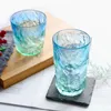カップソーサー氷河テクスチャーグラスカップカップ豪華な環境にやさしい健康的な茶乳水カラー飲酒ツールホームドロップショッピングJ454