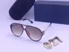 Lyxdesigner solglasögon för män Kvinnor Mens Solglasögon Fashion Attitude UV400 Protection Lens Square Full Frame Tom Gold Color Plated Come with Packag027
