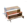 Decorative Plates 3 Pcs Stainless Steel Shoe Bag Display Rack U-shaped Clothing Store Counter Window Prop