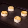 Moules de cuisson 100pcs Bookies de moule à gâteau de lune en bois 3d outils fondants de fleur décoration de cuisine accessoires de bricolage