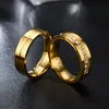 Mode sieraden ontwerper voor paar trouwringen titanium staal vrouwen mannen ring klassieke letter I love you ringen 6mm