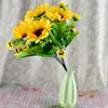 Flores decorativas girasol artificial bouquet de mesa de café de alta calidad para jardín de novia